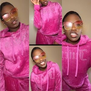 Juicy Couture Vibrant Pink Velour Tracksuit